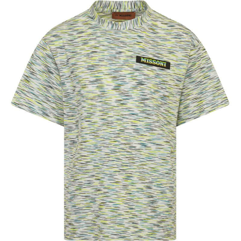 Missoni Kids Boys Yellow & Green Patterned T-Shirt Missoni Kids Boys Yellow & Green Patterned T-Shirt