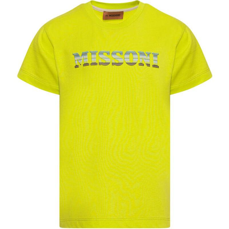 Missoni Kids Boys Yellow Logo T-Shirt Missoni Kids Boys Yellow Logo T-Shirt