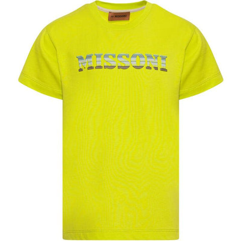 Missoni Kids Boys Yellow Logo T-Shirt Missoni Kids Boys Yellow Logo T-Shirt