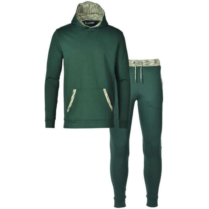 Moda Bandidos Boys Green Space-Dye Trim Cotton Tracksuit Moda Bandidos Boys Green Space-Dye Trim Cotton Tracksuit