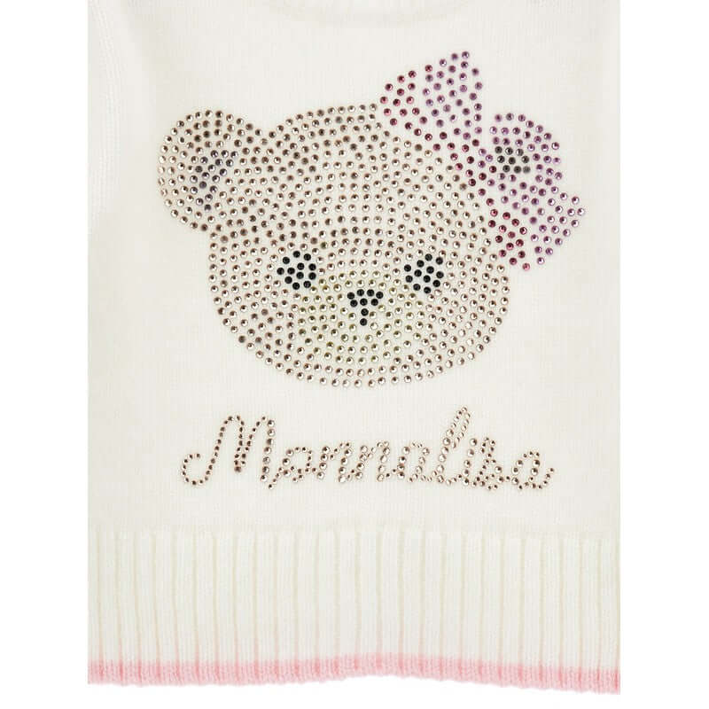 Monnalisa Baby Girls Cream Teddy Sweater Monnalisa Baby Girls Cream Teddy Sweater