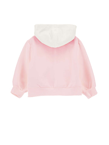 Monnalisa Baby Girls Pink Bow Zip Up Hoodie Monnalisa Baby Girls Pink Bow Zip Up Hoodie