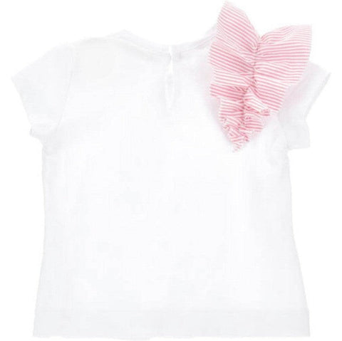 Monnalisa Baby Girls White Frill Top & Skirt Set Monnalisa Baby Girls White Frill Top & Skirt Set