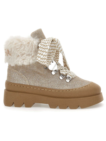 Monnalisa Girls Beige Chunky Boots Monnalisa Girls Beige Chunky Boots