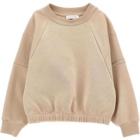 Monnalisa Girls Beige Sweatshirt & Joggers Monnalisa Girls Beige Sweatshirt & Joggers