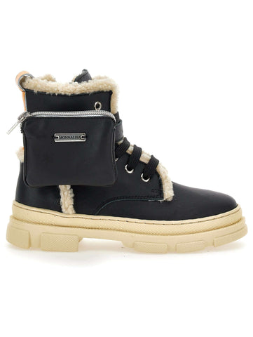 Monnalisa Girls Black Pocket Detail Boots Monnalisa Girls Black Pocket Detail Boots