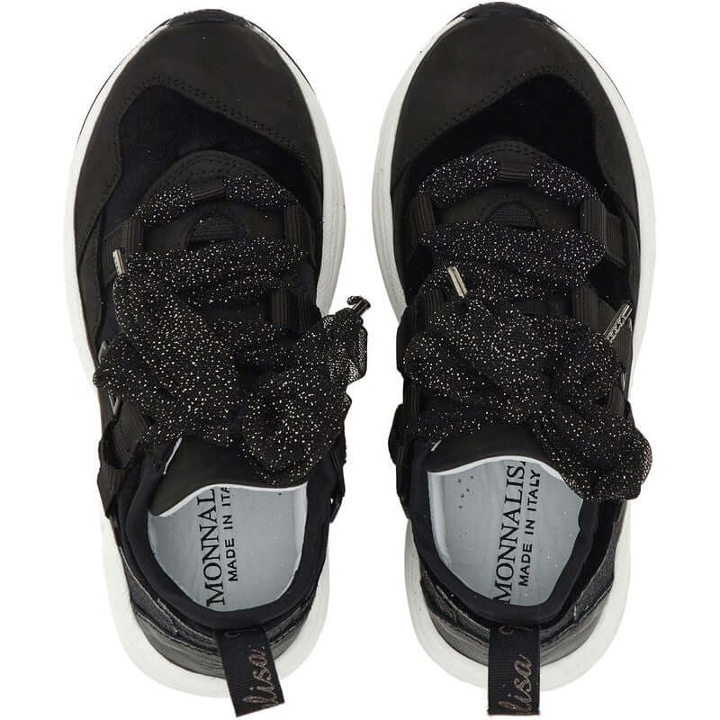Monnalisa Girls Black Trainer Monnalisa Girls Black Trainer