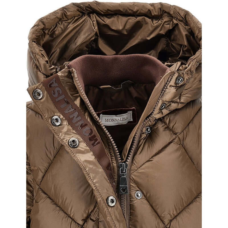 Monnalisa Girls Brown Coat Monnalisa Girls Brown Coat