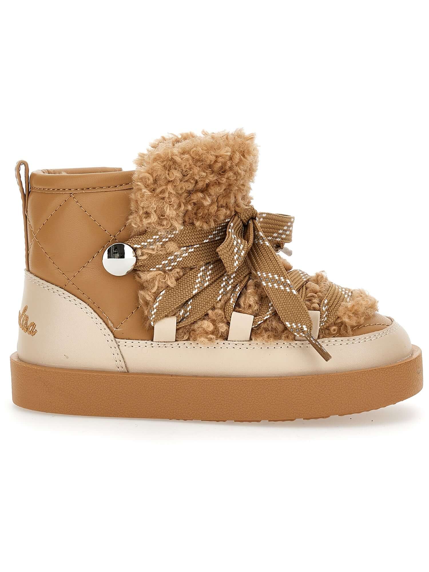 Monnalisa Girls Brown Teddy Boots Monnalisa Girls Brown Teddy Boots