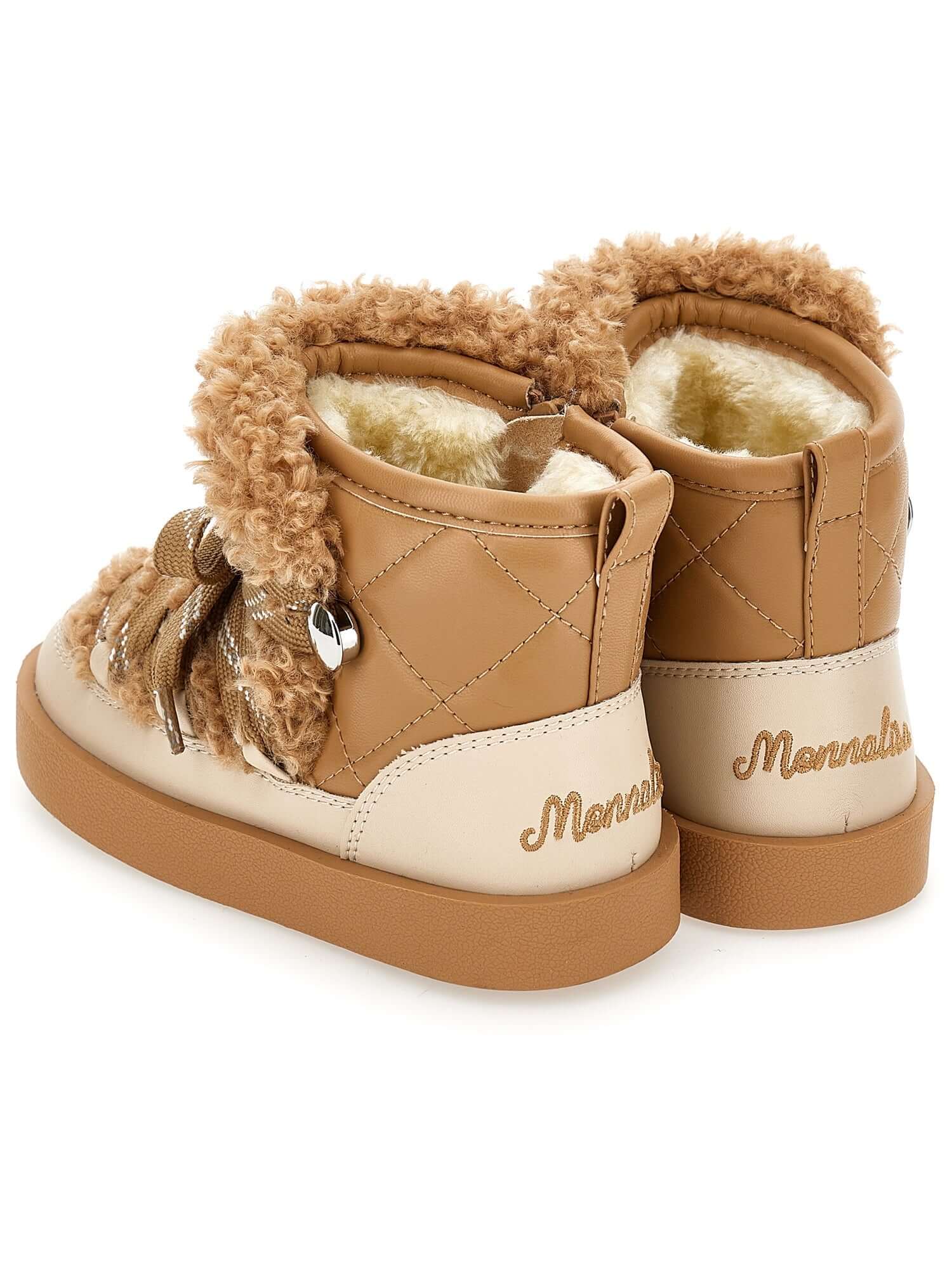 Monnalisa Girls Brown Teddy Boots Monnalisa Girls Brown Teddy Boots