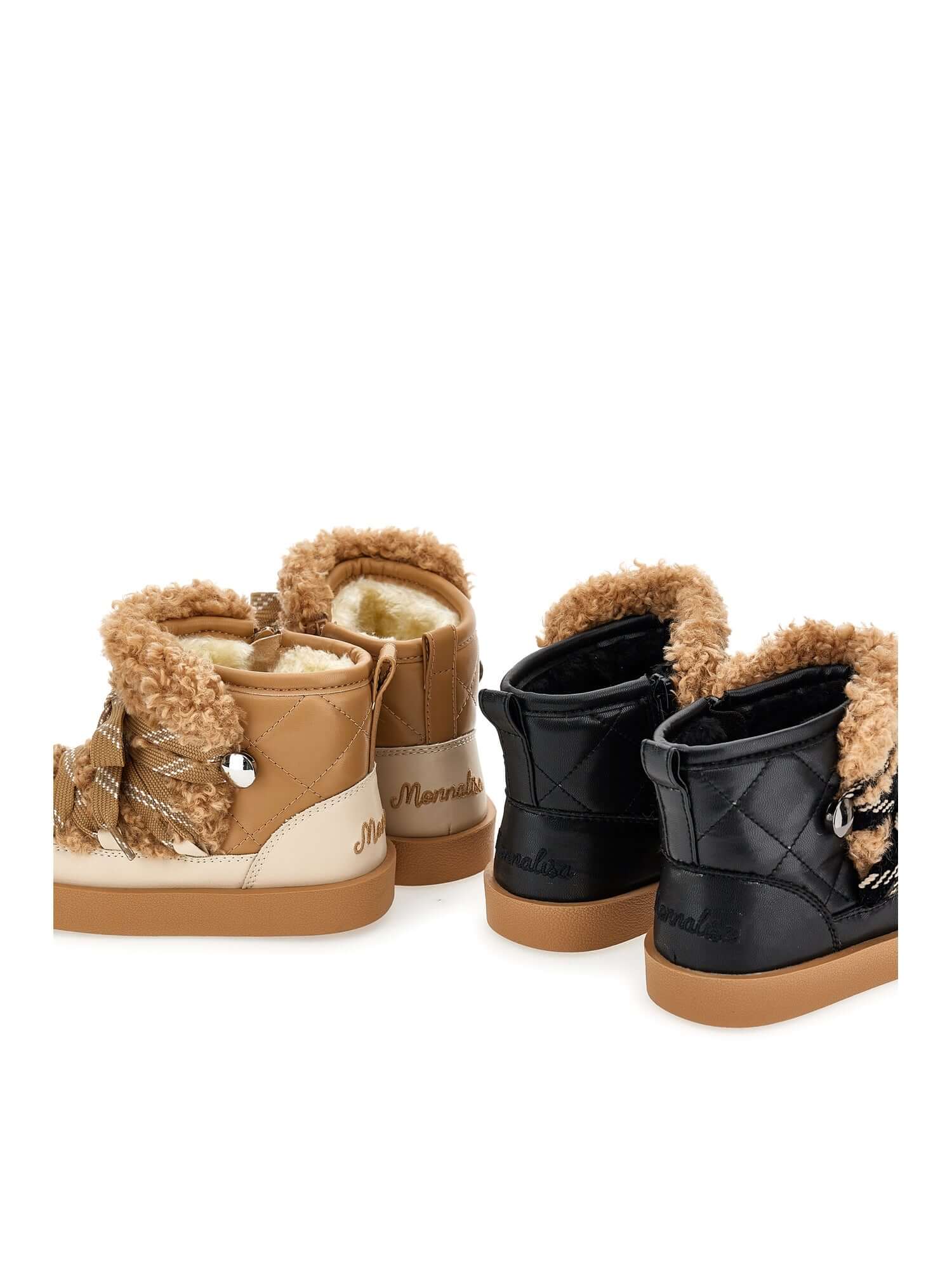 Monnalisa Girls Brown Teddy Boots Monnalisa Girls Brown Teddy Boots