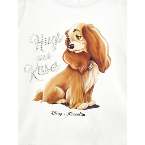 Monnalisa Girls Cream Lady & Tramp Legging Set Monnalisa Girls Cream Lady & Tramp Legging Set