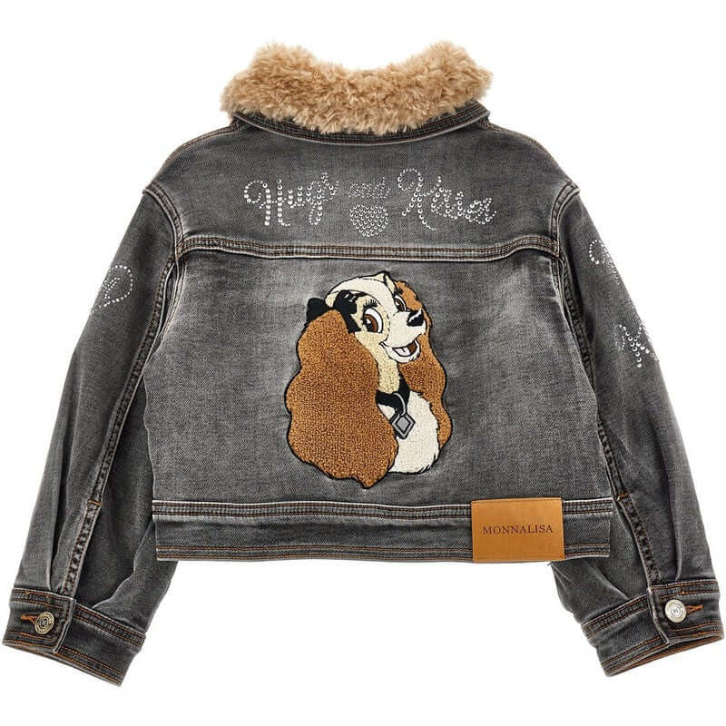 Monnalisa Girls Grey Denim Jacket Monnalisa Girls Grey Denim Jacket