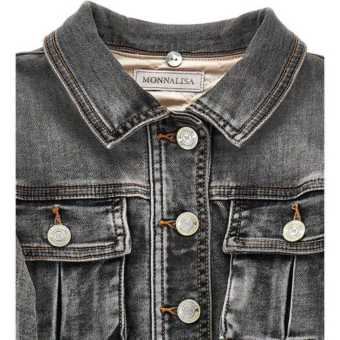 Monnalisa Girls Grey Denim Jacket Monnalisa Girls Grey Denim Jacket