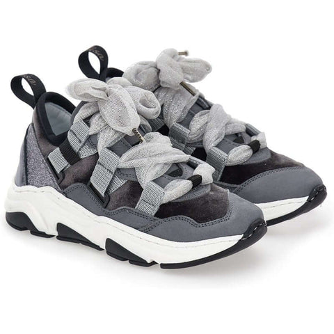Monnalisa Girls Grey Trainers Monnalisa Girls Grey Trainers