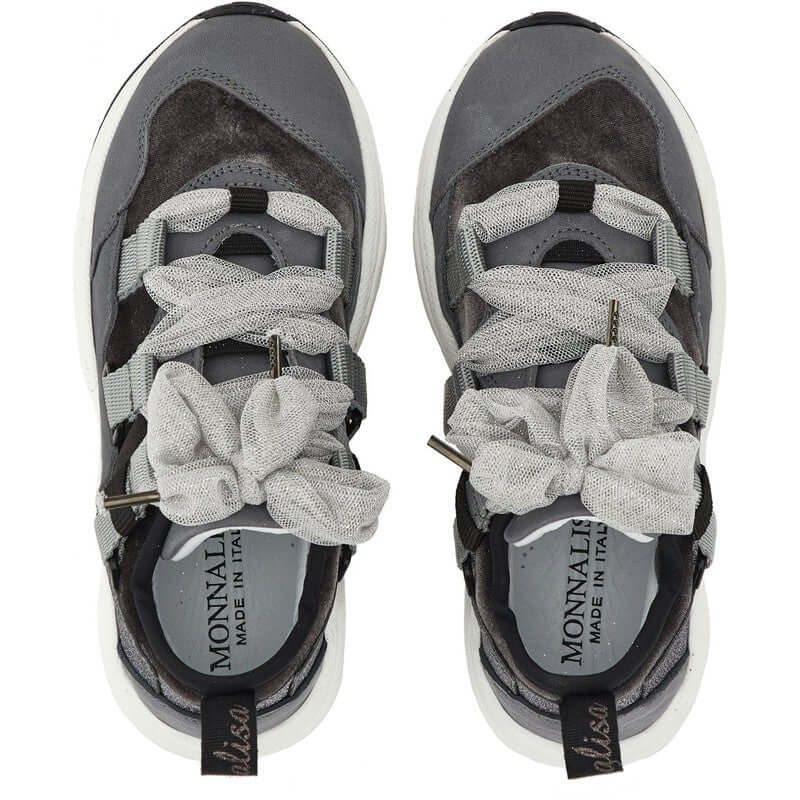 Monnalisa Girls Grey Trainers Monnalisa Girls Grey Trainers