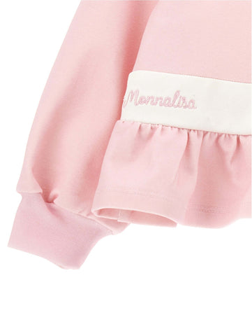 Monnalisa Girls Pink Bow Sweater Monnalisa Girls Pink Bow Sweater