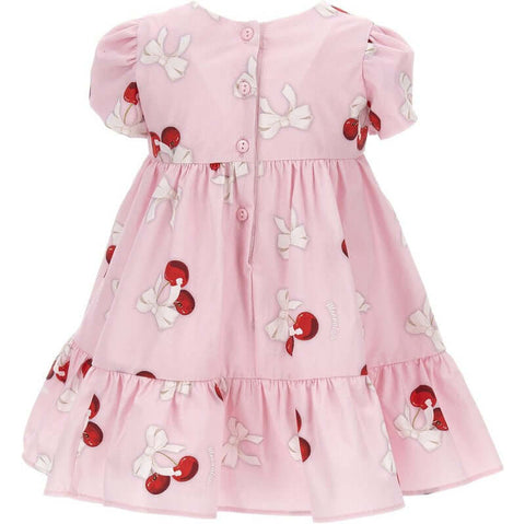 Monnalisa Girls Pink Cherry Dress Monnalisa Girls Pink Cherry Dress
