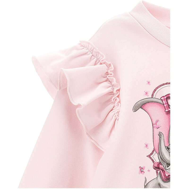 Monnalisa Girls Pink Dumbo Sweater Monnalisa Girls Pink Dumbo Sweater