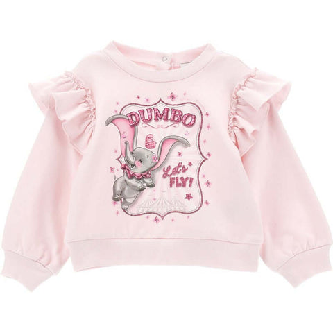 Monnalisa Girls Pink Dumbo Sweater Monnalisa Girls Pink Dumbo Sweater