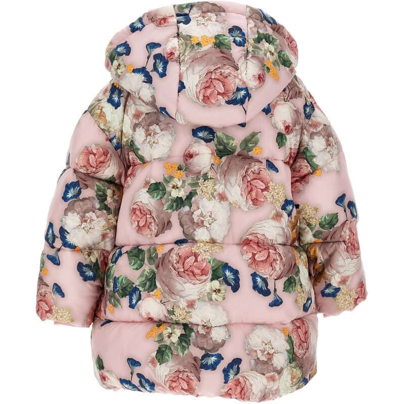 Monnalisa Girls Pink Floral Coat Monnalisa Girls Pink Floral Coat