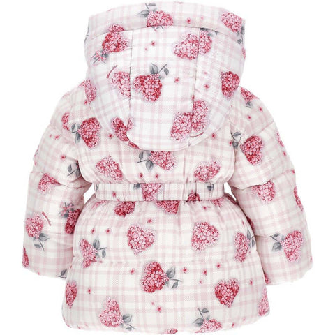 Monnalisa Girls Pink Floral Coat Monnalisa Girls Pink Floral Coat