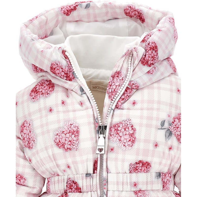 Monnalisa Girls Pink Floral Coat Monnalisa Girls Pink Floral Coat