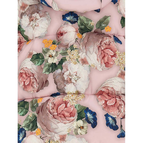 Monnalisa Girls Pink Floral Coat Monnalisa Girls Pink Floral Coat