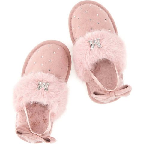 Monnalisa Girls Pink Fluffy Shoes Monnalisa Girls Pink Fluffy Shoes