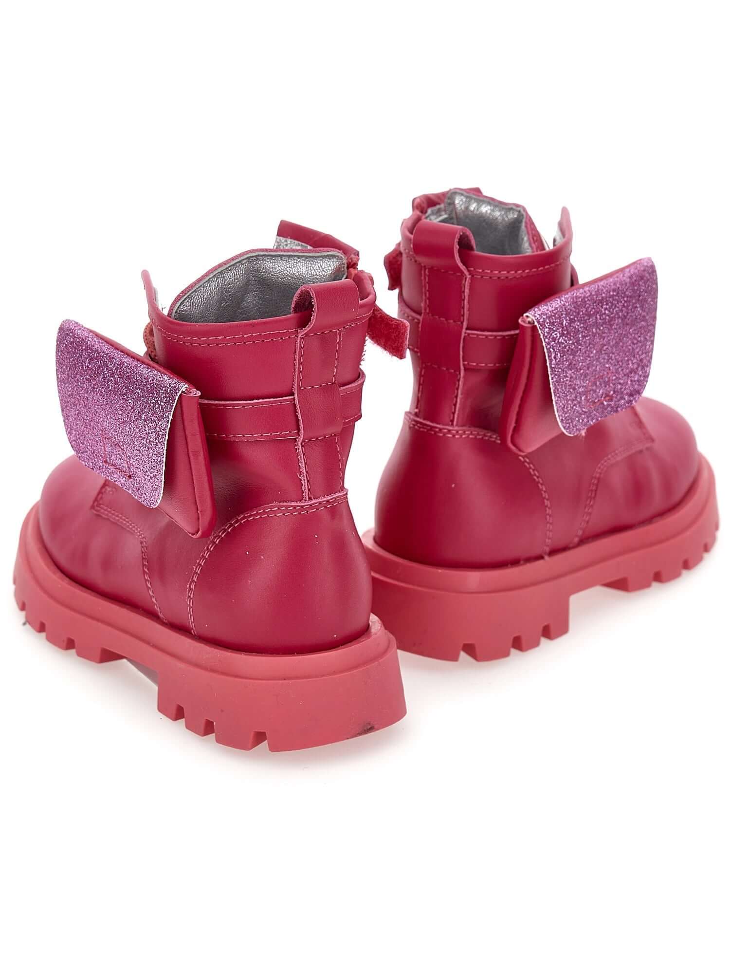 Monnalisa Girls Pink Pocket Leather boots Monnalisa Girls Pink Pocket Leather boots