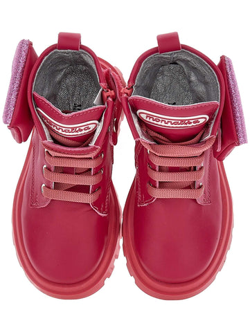Monnalisa Girls Pink Pocket Leather boots Monnalisa Girls Pink Pocket Leather boots