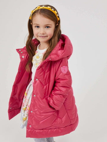 Monnalisa Girls Pink Quilted Jacket Monnalisa Girls Pink Quilted Jacket
