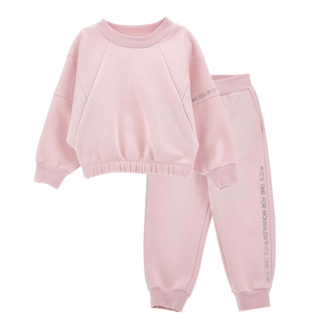 Monnalisa Girls Pink Sweatshirt & Joggers Monnalisa Girls Pink Sweatshirt & Joggers