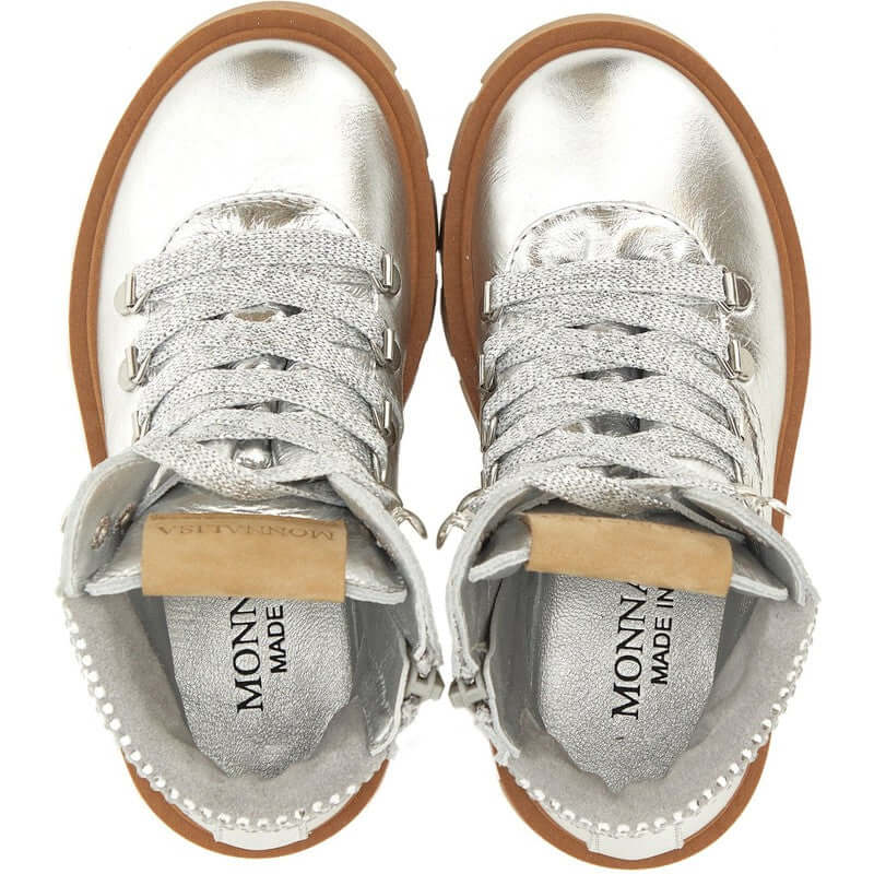 Monnalisa Girls Silver Boots Monnalisa Girls Silver Boots