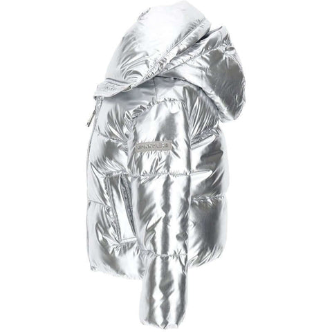 Monnalisa Girls Silver Coat Monnalisa Girls Silver Coat