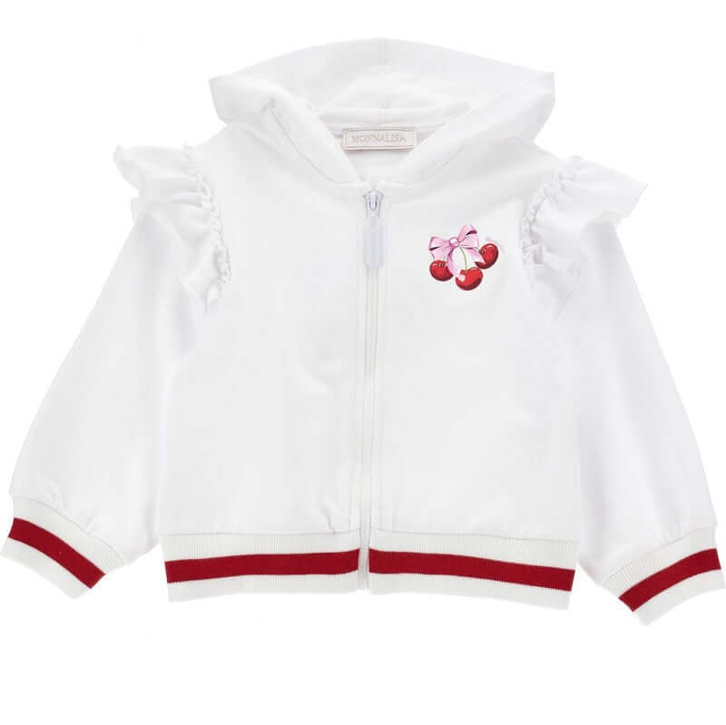 Monnalisa Girls Teddy Print Zip Up Hoodie Monnalisa Girls Teddy Print Zip Up Hoodie