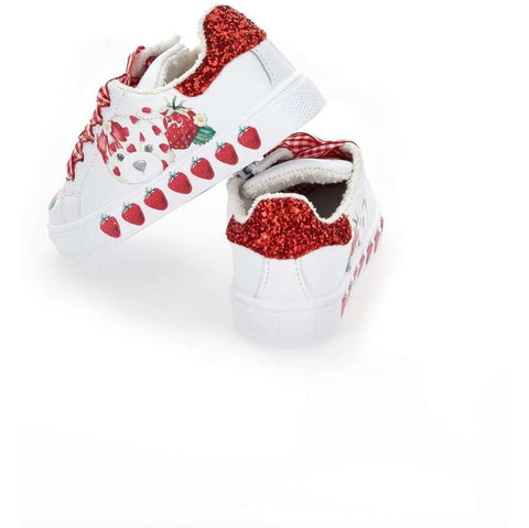 Monnalisa Girls White Strawberry Trainer Monnalisa Girls White Strawberry Trainer