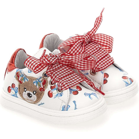 Monnalisa Girls White Teddy Trainers Monnalisa Girls White Teddy Trainers