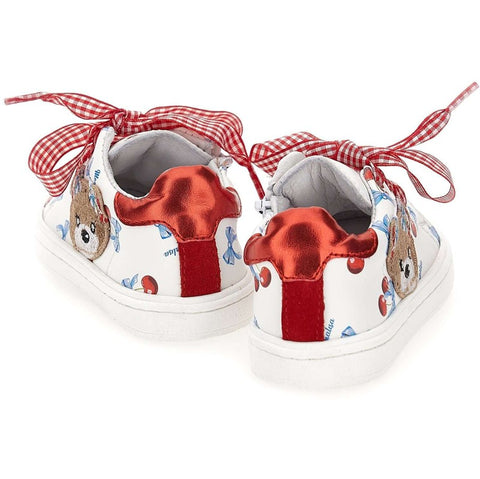 Monnalisa Girls White Teddy Trainers Monnalisa Girls White Teddy Trainers