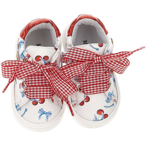 Monnalisa Girls White Teddy Trainers Monnalisa Girls White Teddy Trainers