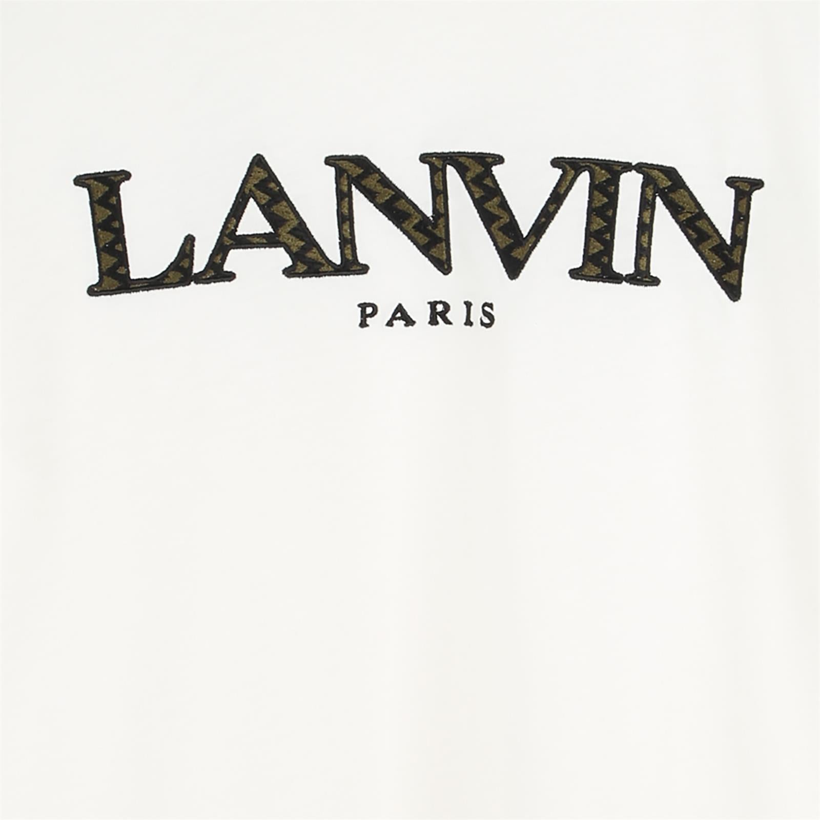 Lanvin Boys White Logo T-Shirt Lanvin Boys White Logo T-Shirt