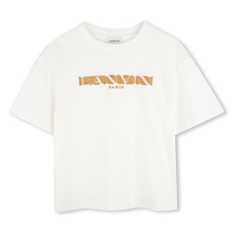 Lanvin Boys White Logo T-Shirt Lanvin Boys White Logo T-Shirt