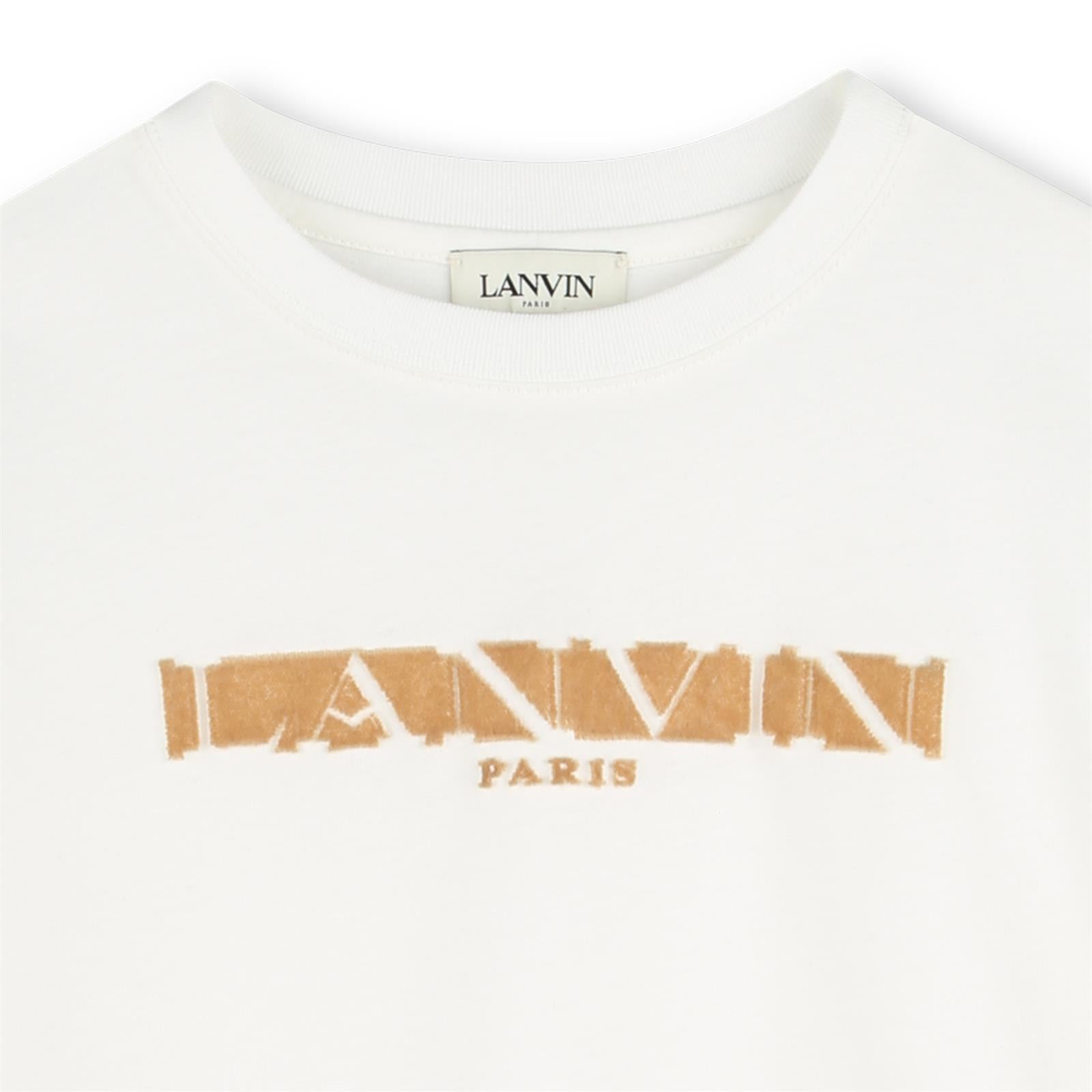 Lanvin Boys White Logo T-Shirt Lanvin Boys White Logo T-Shirt