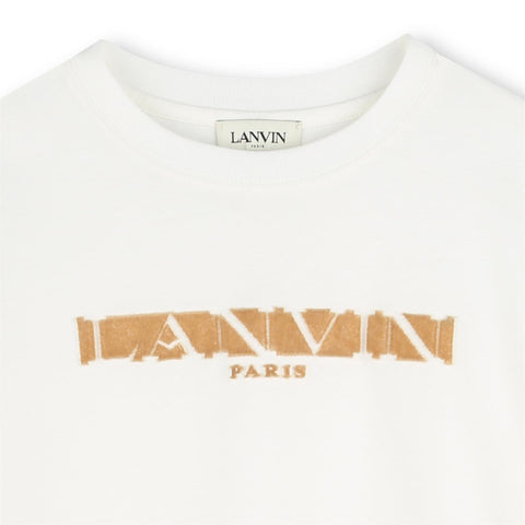Lanvin Boys White Logo T-Shirt Lanvin Boys White Logo T-Shirt
