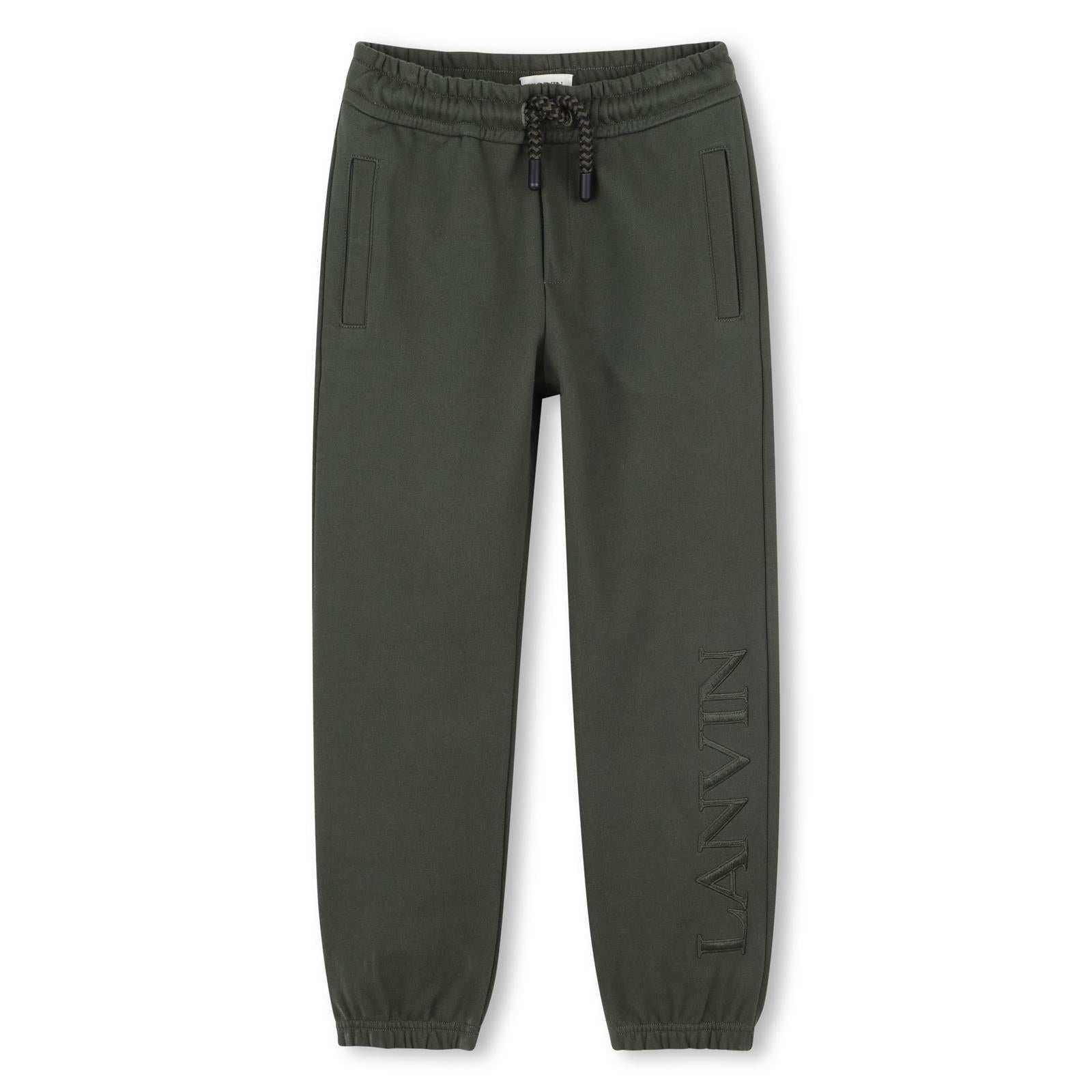 Lanvin Boys Khaki Jogging Bottoms Lanvin Boys Khaki Jogging Bottoms