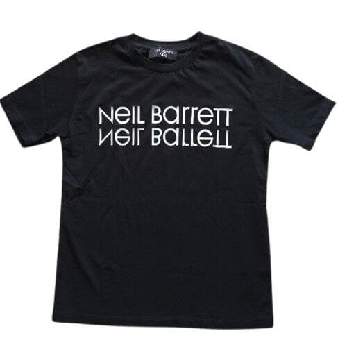 Neil Barrett Boys Black Cotton Logo T-Shirt Neil Barrett Boys Black Cotton Logo T-Shirt