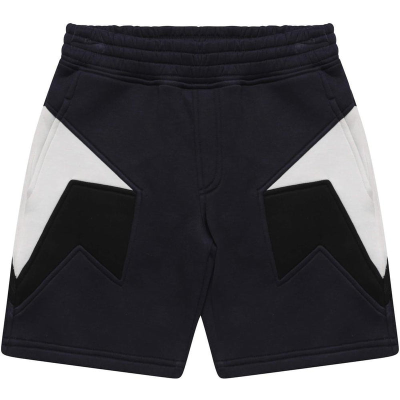 Neil Barrett Boys Navy Lightening Shorts Neil Barrett Boys Navy Lightening Shorts