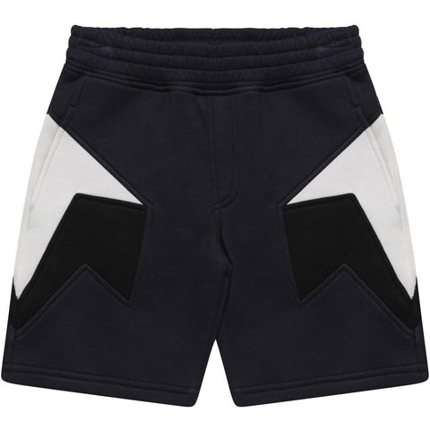 Neil Barrett Boys Navy Lightening Shorts Neil Barrett Boys Navy Lightening Shorts