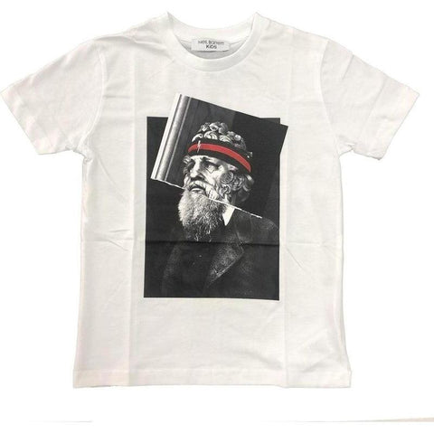 Neil Barrett Boys White Graphic T-Shirt Neil Barrett Boys White Graphic T-Shirt