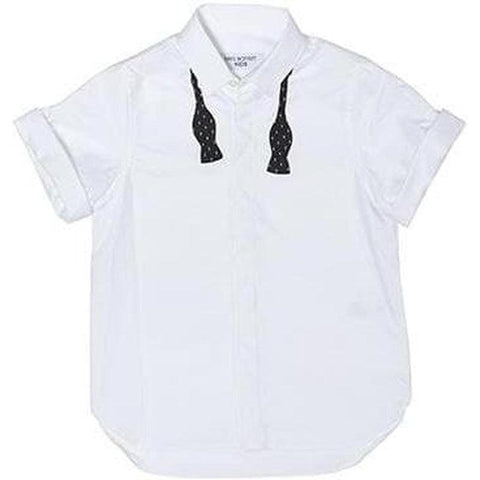 Neil Barrett Boys White Shirt With Bow Tie Print Neil Barrett Boys White Shirt With Bow Tie Print